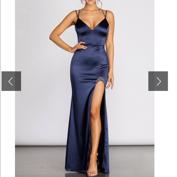 Windsor Dresses & Skirts - BRAND NEW Windsor Dark Blue Evening Gown